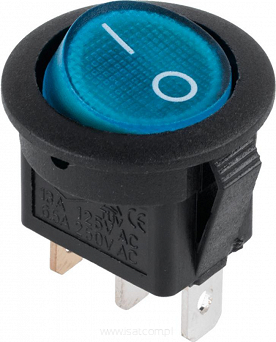 Przełącznik ON-OFF bistabilny 3 pin 230V PRK0002 kołyskowy niebieski