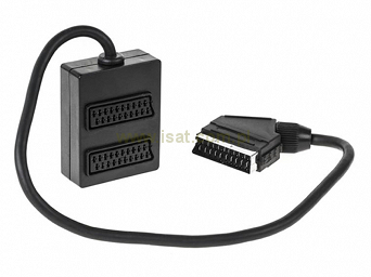 rozdzielacz SCART wtyk Euro na 2 gniazda Euro