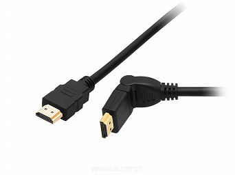 Kabel HDMI 1,5m z wtykiem ruchomym v2.0 BLACK Blow