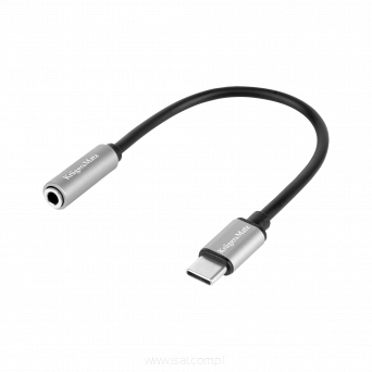 Adapter do słuchawek wtyk USB C - gniazdo mini Jack 3.5mm stereo K&M