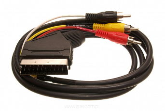 Przewód kabel Euro na 3x RCA cinch 1,5m
