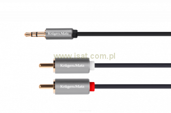 Kabel JACK 3,5mm - 2x RCA CINCH 3,0mb Basic Kruger&Matz