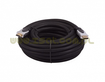 Kabel wtyk HDMI - wtyk HDMI v1.4 długość 10m, w oplocie, 19 pin