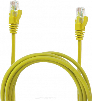 Patchcord przewód kabel UTP kat. 6e 15m żółty wtyk - wtyk  RJ45 Gigabit