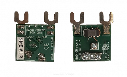 Symetryzator antenowy DVB-T kanały 6-48