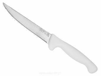 Nóż ząbkowany ostrze 14cm YATO biały