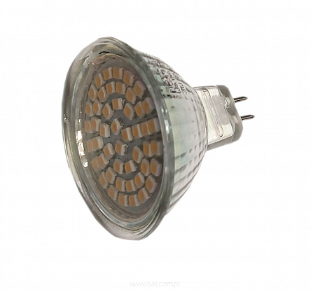 Żarówka LED 48 diod SMD 3W mocowanie MR16 zasilanie 230V