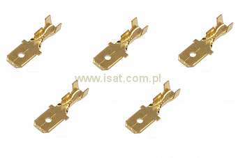Konektor męski, prosty 6,3mm wsówka opakowanie 5szt.