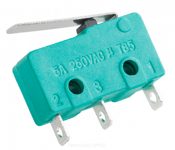 Przełącznik ON-OFF monostabilny 3 pin 230V MSW-12B krańcowy z dźwignią NC