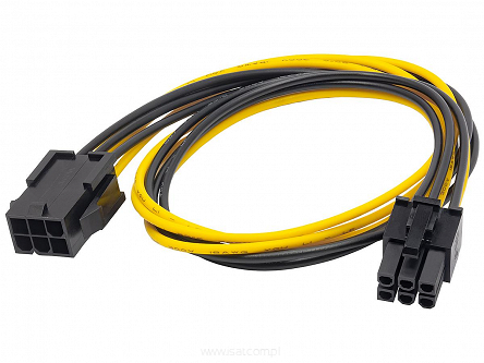 Przedłużacz zasilania PCI-Express 6-PIN przewód 40cmwtyk-gniazdo