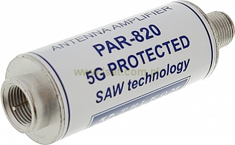 Wzmacniacz antenowy DAB DVB-T2 19dB Telmor PAR-820 5G protected 47-694MHz