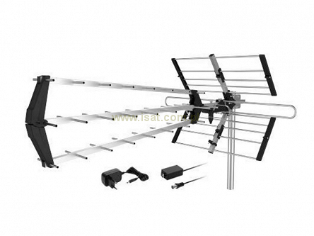 Antena TV zewnętrzna aktywna DVB-T2 4K Cabletech 641 kierunkowa VHF+UHF Combo Filtr LTE