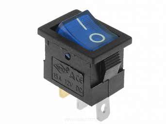 Przełącznik ON-OFF bistabilny 3 pin 12V MK1011 kołyskowy niebieski