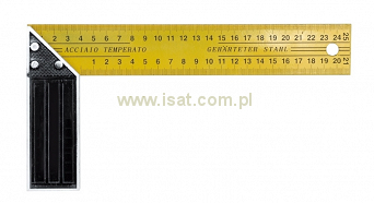 Kątownik stolarski 25cm z aluminiową stopką 