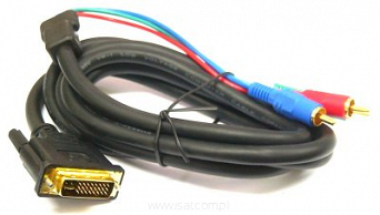Przewód DVI-D - 3xRCA 1,5m Dual Link 24+5 pin