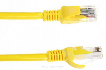 Patchcord przewód kabel UTP kat. 5e 2,0m żóły wtyk - wtyk