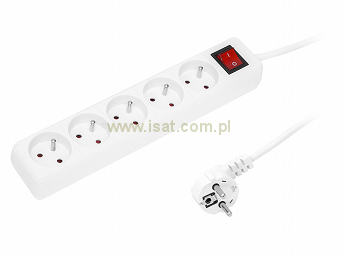 Przedłużacz elektryczny 5xGN+UZ+W 1,5m