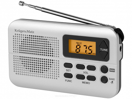 Radio przenośne Kruger&Matz zegar alarm
