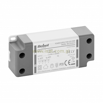 Zasilacz Rebel do sznurów LED 12V/1A max.12W IP20 wewnętrzny
