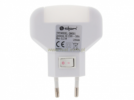 Lampka nocna QM001W LED biały
