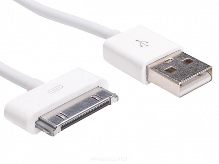 Kabel USB wtyk typu A - wtyk Apple 30-pin długość 1m Akyga AK-USB-09