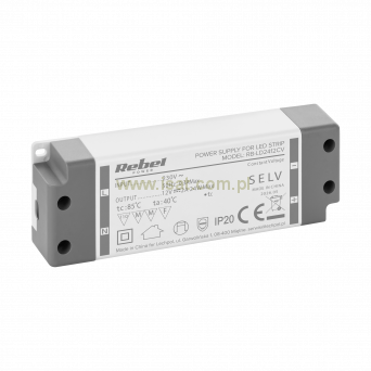 Zasilacz Rebel do sznurów LED 12V/2A max.24W IP20 wewnętrzny
