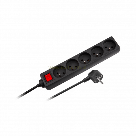 Przedłużacz elektryczny 5xGN+UZ+W 1,5m/czarny