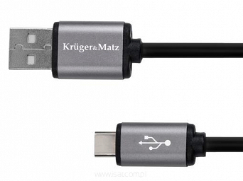 Kabel USB 2.0 wtyk A - wtyk typu C 1m K&M