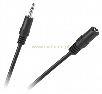 Przedłużacz słuchawkowy wtyk - gniazdo Jack 3,5mm stereo długość 1,8m