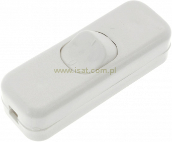 Przełącznik ON-OFF bistabilny 4 pin 230V przelotowy na kabel biały