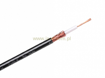 Kabel koncentryczny H155 50 Ohm 1m oplot Cu