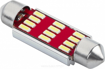 Żarówka samochodowa LED SV8,5 (Canbus) T11x41 12 SMD 3014, 12V
