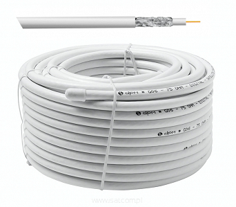 Kabel koncentryczny RG6, 1 mm CCA, 25 m, karton