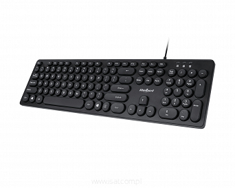 Klawiatura przewodowa USB WDK100 w układzie qwerty klawisze membranowe