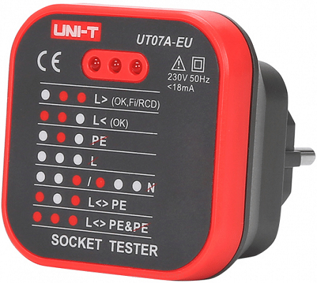 Wskaźnik tester sieci 230V AC UNI-T UT07A-EU