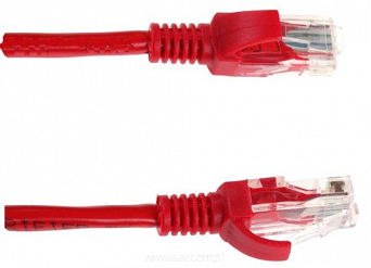 Patchcord przewód kabel UTP kat. 5E 2,0m wtyk - wtyk czerwony