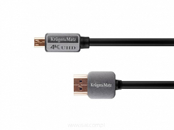 Kabel wtyk mikro HDMI - wtyk HDMI 1,8m Kruger&Matz 2.0 4K UHD