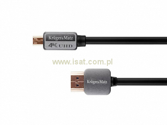 Kabel wtyk mikro HDMI - wtyk HDMI 1,8m Kruger&Matz 2.0 4K UHD