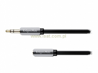 Przedłużacz słuchawkowy Jack 3,5mm wtyk - gniazdo kabel 3m Kruger&Matz