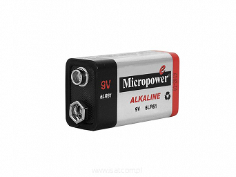 Bateria 6F22 (6LR6) 9V alkaliczna MicroPower 1szt