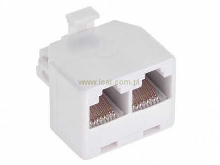 rozgałęźnik komputerowy Wtyk nz 2x Gniazdo RJ45
