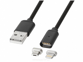 Kabel magnetyczny USB 1m Kruger&Matz 3w1 mikro USB, USB C, Lightning