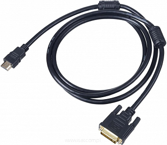 Kabel wtyk DVI-D 24+1 - wtyk HDMI długość 1,8m